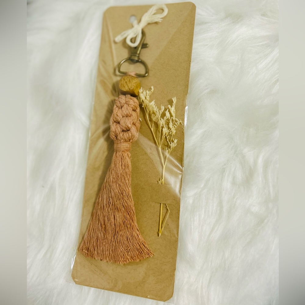 Rustic Red Macrame Keychain’s